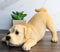 Realistic Adorable Crouching Fawn Golden Retriever Puppy Pet Dog Figurine
