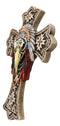 Southwestern Rustic Native Tribal Raven Crow Skull Headdress Roach Wall Cross