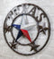 Western Patriotic Lone Star State Texas With Mini Stars Metal Wall Circle Sign