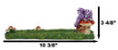Purple Baby Dragon On Toadstool Mushroom Pasture Greens Incense Burner Figurine