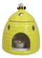 Yellow Whimsical Bumblebee Beehive Ceramic Essential Oil Warmer Candle Holder