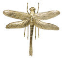 Medium Gold Leaf Resin Modern Dragonfly Wall Sculpture Or Tabletop Decoration 8"