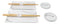 Yukino Hana Porcelain Sushi Plates Sauce Dishes Chopsticks Dinnerware Set For 2