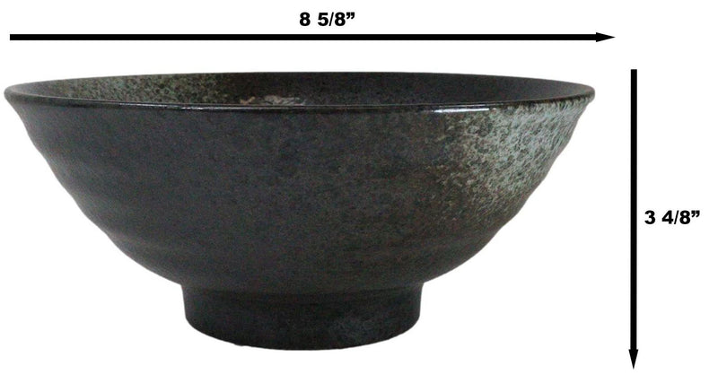 Pack Of 5 Charcoal Grey Tone Hakumu Collection Large Ramen Soup Dinner Bowl 40oz