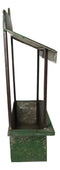 Rustic Green Galvanized Metal Farm Fresh Market Cart Hanging Wall Planter 19"H
