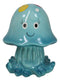 Whimsical Nautical Marine Blue Sea Jellyfish Money Coin Savings Piggy Bank