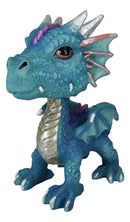Blue Whimsical Wyrmling Dragon With Flutter Wings Decorative Bobblehead Figurine