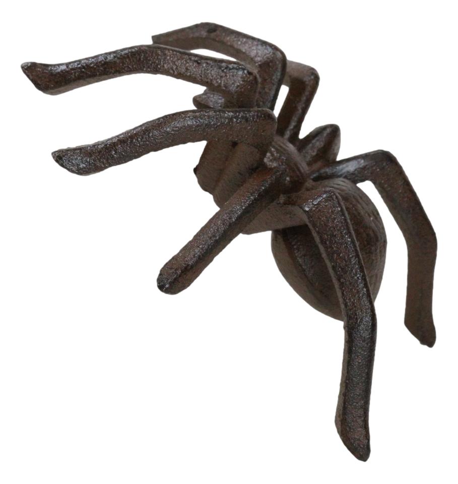 Cast Iron Bronze Finished Arachnid Spider Metal Wall Or Desktop Decor Sculpture