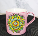 Purple Sahasrara Crown Chakra Zen Flower Of Life Mandala Circle Ceramic Mug Cup
