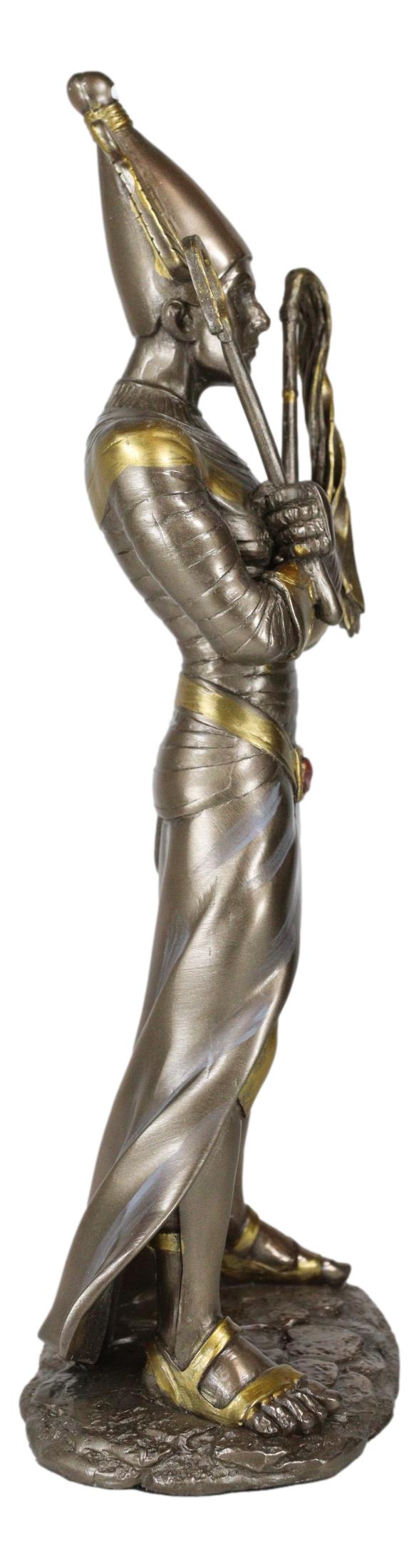 Ebros Egyptian God of The Dead Osiris Holding Crook and Flail 11.5" H Figurine - Ebros Gift