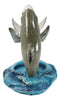 Ocean Marine Byron Bay Twin Great White Sharks Rising Above Water Wine Holder