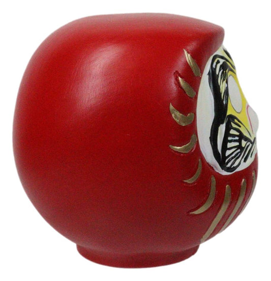 Red Talisman of Prosperity Japanese Zen Daruma Figurine With Unpainted Eyes