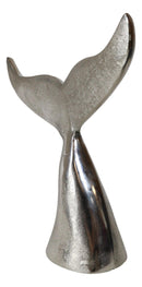 Rustic Vintage Aluminum Humpback Whale Tail Decorative Paperweight Figurine 7"H