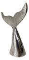 Rustic Vintage Aluminum Humpback Whale Tail Decorative Paperweight Figurine 7"H
