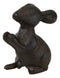 Pack Of 2 Cast Iron Whimsical Standing Mouse Decorative Pen Holder Sculptures