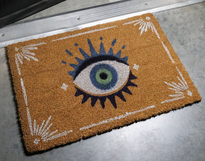Wicca Talisman All Seeing Eye Of Providence Coir Coconut Fiber Floor Mat Doormat