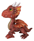 Red Whimsical Wyrmling Dragon With Flutter Wings Decorative Bobblehead Figurine
