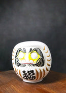 White Talisman of Purity Luck Japanese Zen Daruma Figurine With Unpainted Eyes