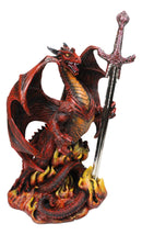 Ruth Thompson Red Fire Wrath Blade Dragon Statue With Letter Opener Sword Decor