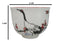 Japanese Crane On Cherry Blossoms Ceramic Donburi Ramen Bowl With Chopsticks Set