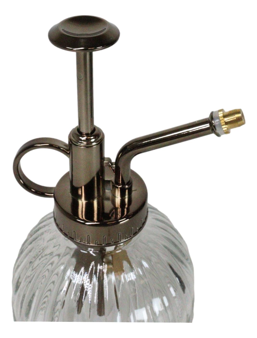 Ribbed Glass Vintage Style Home Botanical Flowers Plant Mister Spray Ornament