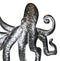 Silver Nautical Marine Deep Sea Octopus Tentacles Metal Wall Decor Plaque 31"L