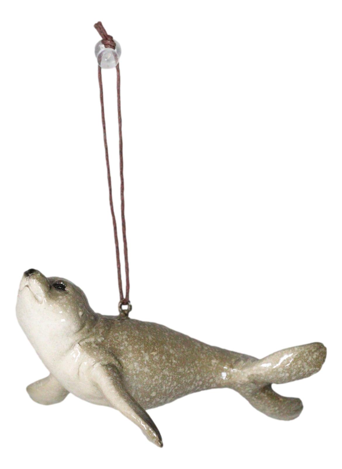 Set Of 6 Nautical Sea Grey Seals Ocean Marine Wall Decor Tree Ornaments