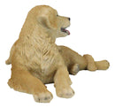Realistic Golden Retriever Mother Cuddling With Puppy Canine Family Figurine