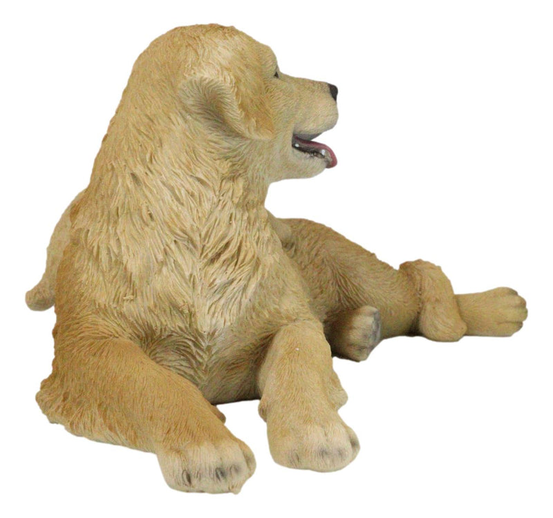 Realistic Golden Retriever Mother Cuddling With Puppy Canine Family Figurine