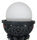 Ghastly Illumination Sinister Skeleton Grim Reapers Sculptural Table Orb Lamp