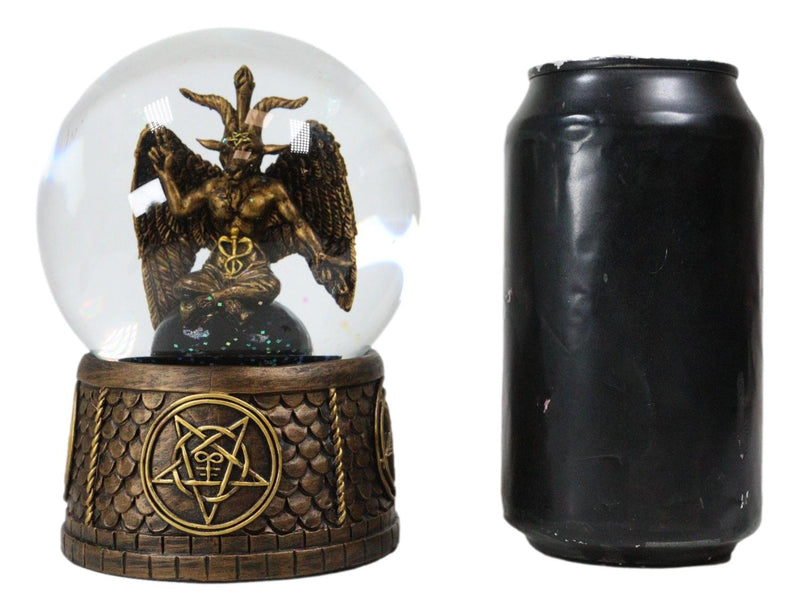 Occult Eliphaz Levi Sabbatic Goat Baphomet Solve Et Coagula Glitter Water Globe