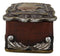 Western Wild Bison Buffalo With Native Indian Arrows Tooled Concho Trinket Box