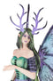 Fantasy Raven Secrets Gothic Fairy Queen With Antlers Crown Statue 20"H Decor