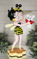 Honey Bee Bumblebee Betty Boop With Pudgy Dog Red Ribbon Novelty Figurine