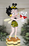 Honey Bee Bumblebee Betty Boop With Pudgy Dog Red Ribbon Novelty Figurine