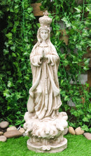 Catholic Blessed Virgin Mary Our Lady of Fatima Large Outdoor Statue 24" Tall