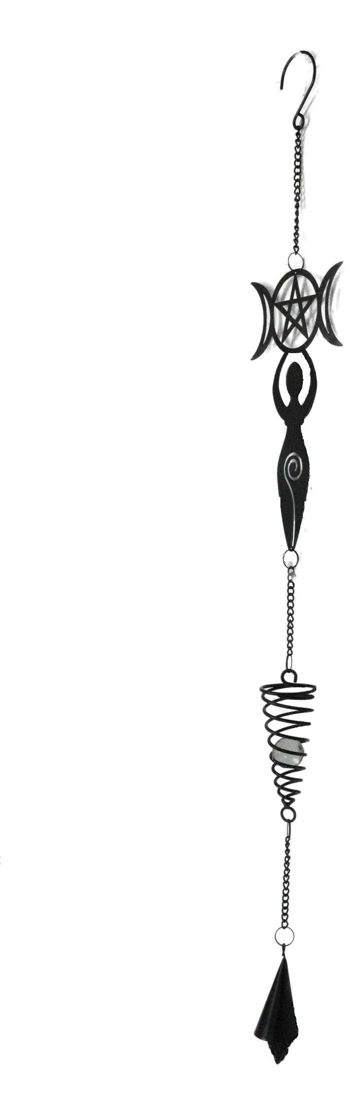 Wicca Celtic Goddess Danu Triple Moon Goddess Spiral Wall Hanging Decoration
