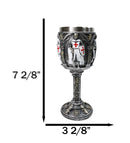 Medieval Swordsman White Templar Crusader Knight Suit of Armor Wine Goblet