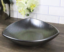 Set Of 5 Black Tetsu Kesho Ceramic Appetizer Salad Triangular Deep Plates