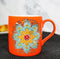 Orange Svadhishthana Sacral Chakra Zen Flower Of Life Mandala Circle Ceramic Mug