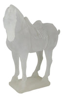 Ebros Acrylic Translucent Ming Terracotta War Horse Replica Statue 11.5" Long