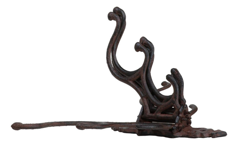 Cast Iron Rustic Victorian Scrollwork Spinning Swivel Multi Points Wall Hook