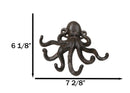 Rustic Cast Iron Nautical Sea Octopus Cthulhu 6 Pegs Tentacles Wall Hook Decor