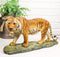 Jungle Apex Predator Prowling Fierce Orange Bengal Tiger Figurine 11.25"L