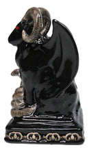 Ceramic Sabbatic Goat Baphomet With Cobra Ceramic Salt And Pepper Shakers Set