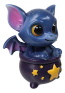 Blue Eve Drake Potion Pals Small Baby Dragon Imp Sitting in Cauldron Figurine