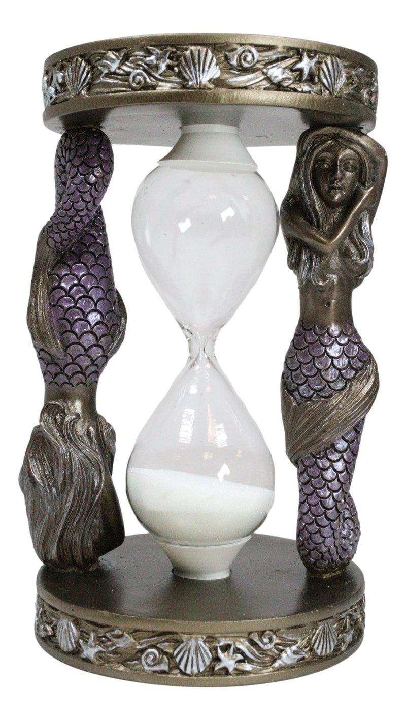 Marine Sea Shells Starfish Mermaid Siren Invertible Sandtimer Sand Timer Decor