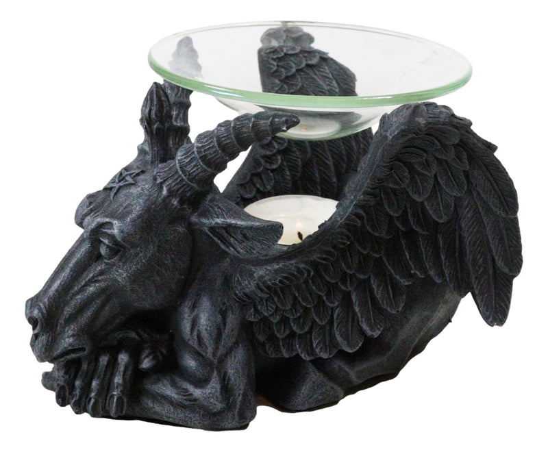 Occult Winged Baphomet Sabbatic Goat Pentagram Candle Oil Tart Scent Burner