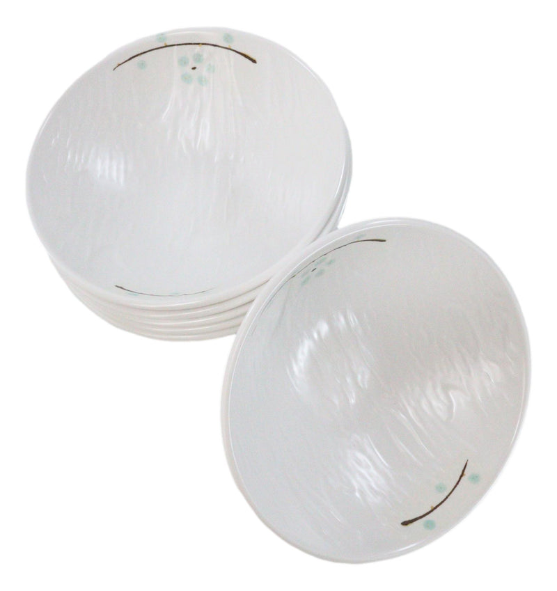 Set Of 6 Modern Yukino Hana Melamine Soup Pasta Salad Cereal Bowls 32oz 8"D