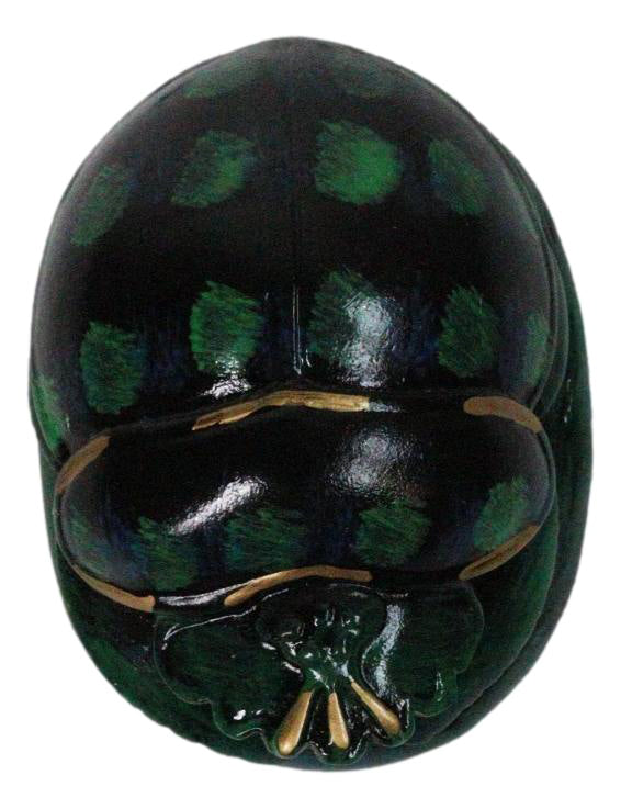 Ebros Gift Green Scarab Beetle Amulet Egyptian Small Keepsake Figurine